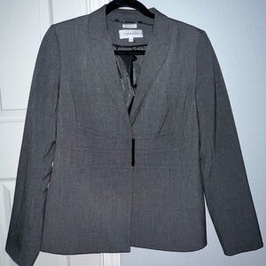 Calvin Klein Gray Blazer Classic Suit Jacket